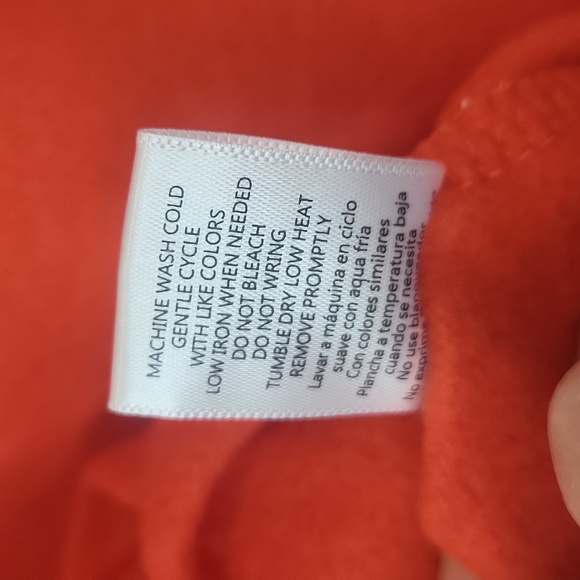 KENDALL & KYLE Orange Emroidered Sleeve Oversized Cropped Fleece Sweatshirt - Picture 11 of 13